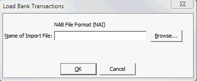 Load Bank Transactions window