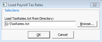 Load Payroll Tax Rates window