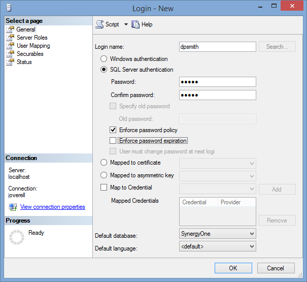 Login - New window