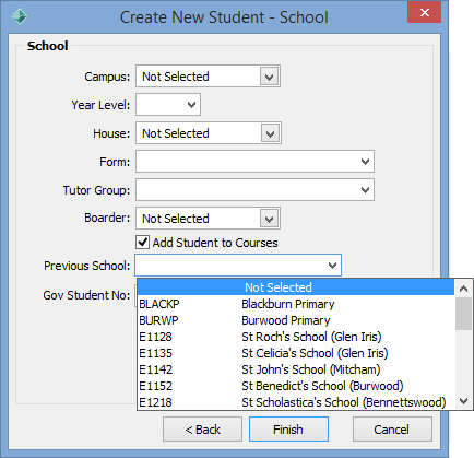 luSchool lookup table example of use