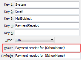 MailSubject - PaymentReceipt configuration setting