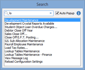Main search window (cut down)