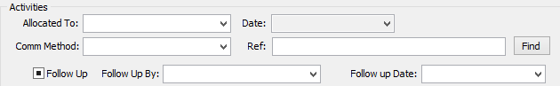 Maintain Object Task window - Activities area