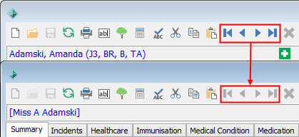Medical Maintenance - example of navigating