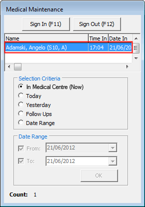 Medical Maintenance selector panel (student highlighted).gif