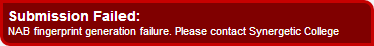 NAB Transact fingerprint error