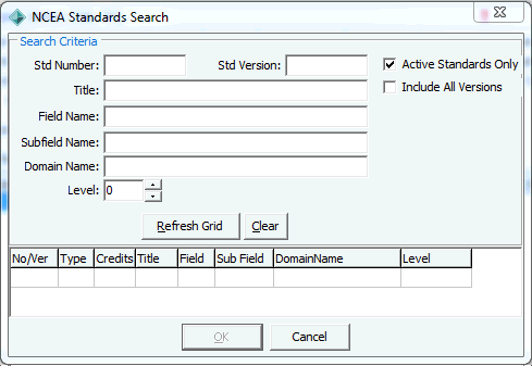 NCEA Standards Search