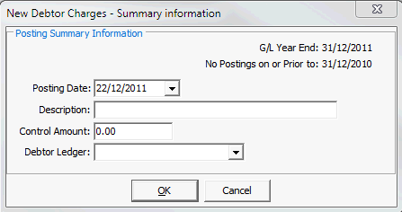 New Debtor Charges - Summary Information (xp)