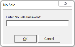 No Sale window