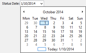 Object Booking window (Status Date field)