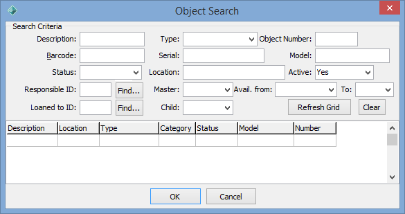 Object Search (Detailed Selection)