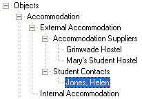 Object Search window (cut down)