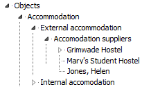 Object Search window (cut down)