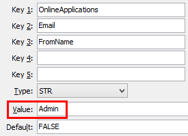 OnlineApplications FromName configuration setting