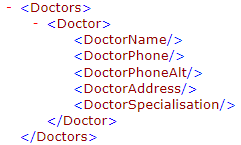 Online Application XML schema - student - doctor nodes
