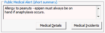 Past Student Maintenance - Medical tab (cut down)
