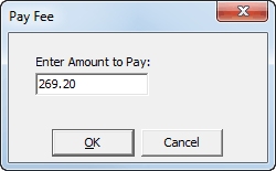 Pay Fee window