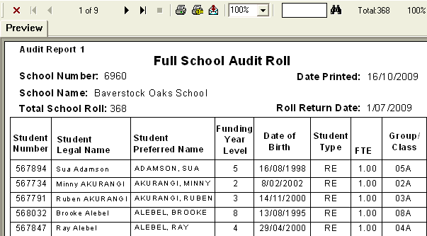 preview - full school audit roll
