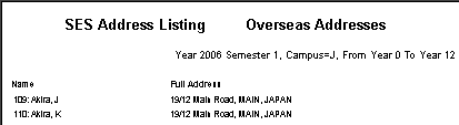 Preview - SES address listing (overseas addresses)