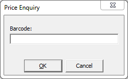 Price Enquiry window