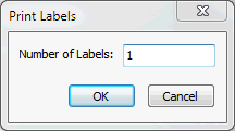 Print Labels window