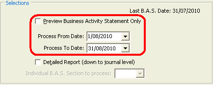 Process Business Activity Statement window (cut down)