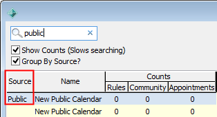 Public source (Membership configuration)
