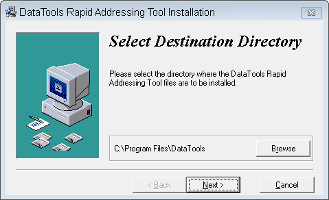 RAT Installation - Select Destination Directory