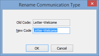 Rename Communication Type