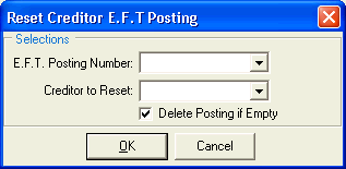 Reset Creditor EFT Posting (cut down)