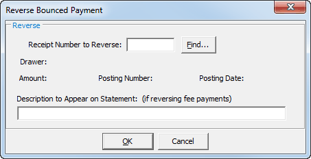 Reverse Bounced Payment window