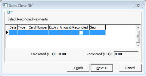 Sales Close Off - EFT (detailed)