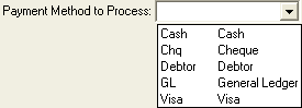 Sales Close Off - Individual window (payment method to process)