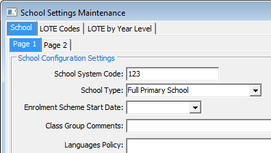 School Settings Maintenance window (cutdown, whats new v63)
