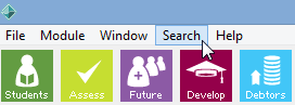 Search menu (main menu)