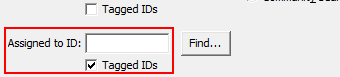 Set Asset Search Criteria window (cut down)