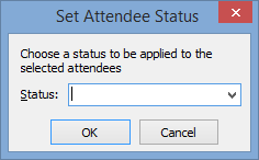 Set attendee status window