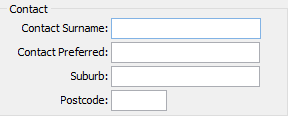 Set Current Student Search Criteria window (Contact area)