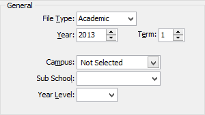Set Current Student Search Criteria window (General area)