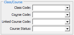 Set Past Student Search Criteria - Class Course area