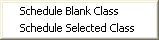 Staff Schedule Maintenance tab  short cut menu