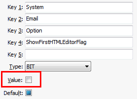 ShowFirstHTMLEditorFlag configuration setting
