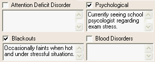 Student Medical - General tab - Page 3 sub-tab (cut down)