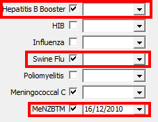 Student Medical - Immunisation tab (cutdown)