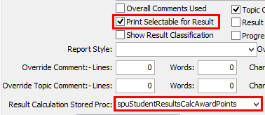 Subject Assessment Maintenance - Summary tab - Summary sub-tab (setting fields for awards)