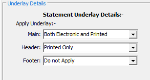 Synergetic Financial Configuration - Debtors tab - Sub Ledgers sub-tab (cut down, Apply Underlay options for wn)