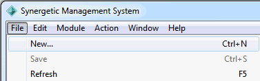Synergetic Management System window (cut down)