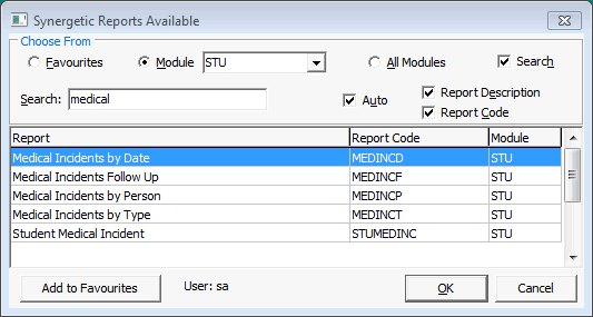 Synergetic Reports Available - medical