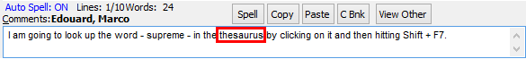 Thesaurus - word is replaced