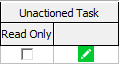 Unactioned task (Read Only field blank)